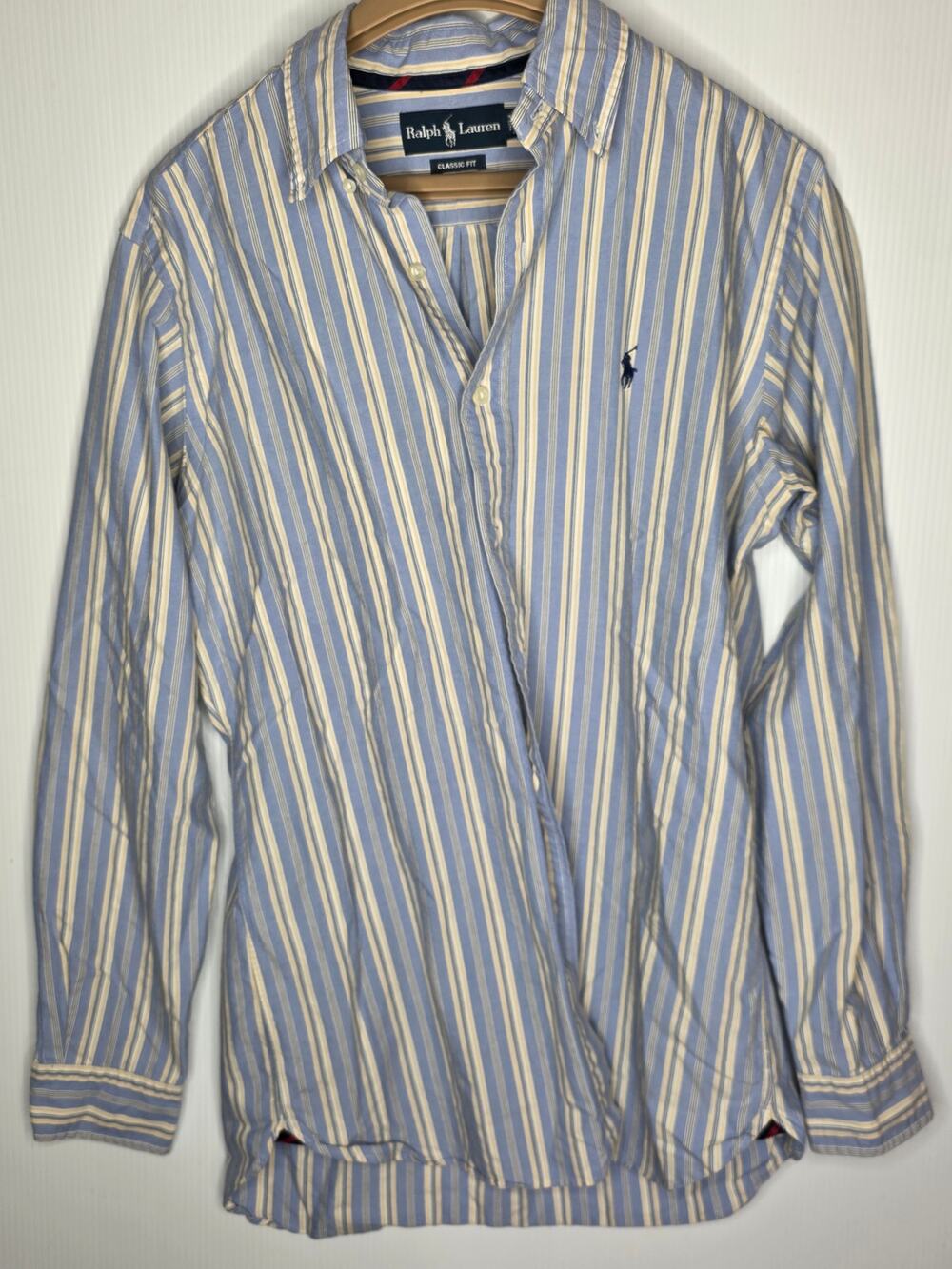 Ralph Lauren Classic Fit Men’s Small  Striped Long Sleeve Button Down Shirt